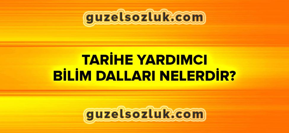 Tarihe Yardımcı Bilim Dalları Nelerdir?