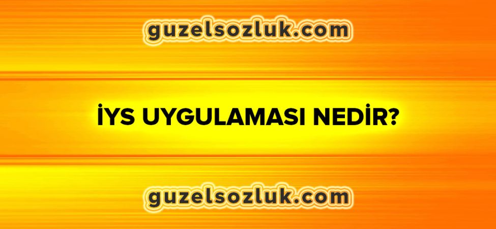 İYS Uygulaması Nedir?
