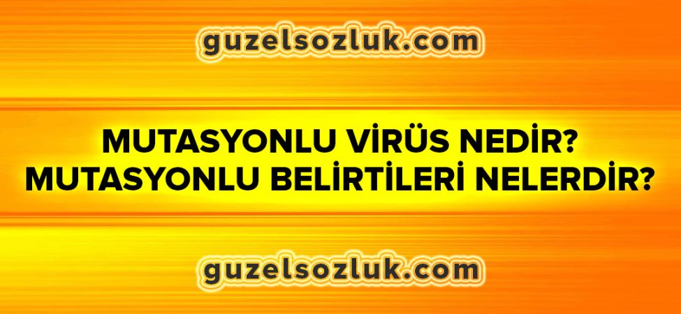 Mutasyonlu Virüs Nedir? Mutasyonlu Virüsün Belirtileri Nelerdir?