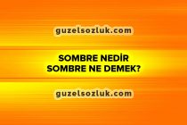 Sombre Nedir ve Sombre Ne Demek?