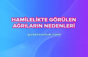 Hamilelikte Görülen Ağrıların Nedenleri